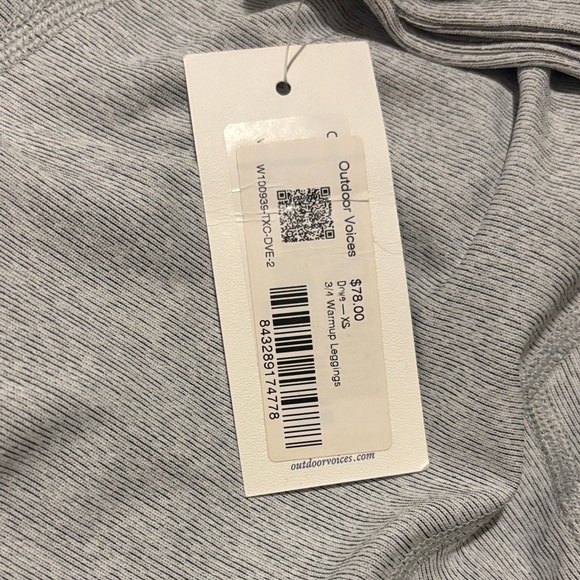 Outdoor Voices Light Gray Leggings XS NWT - Picture 3 of 5